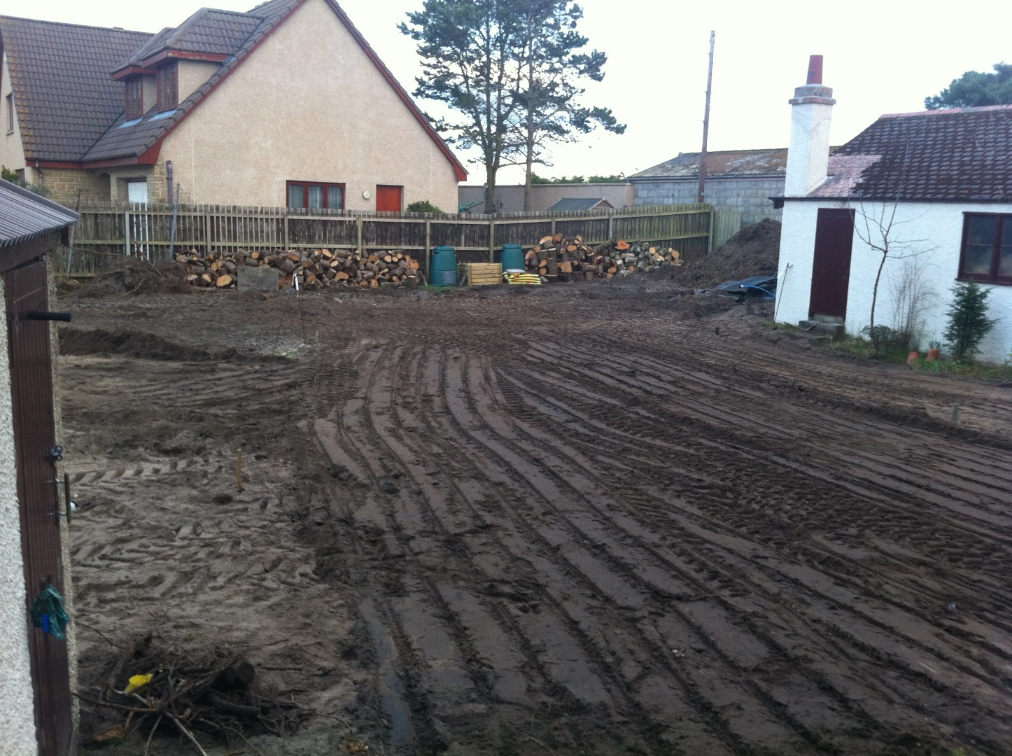 Levelled lawn